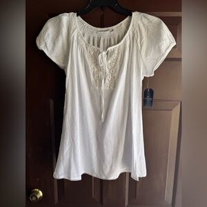 St. John’s Bay White Gauze Blouse Size 1X NWT